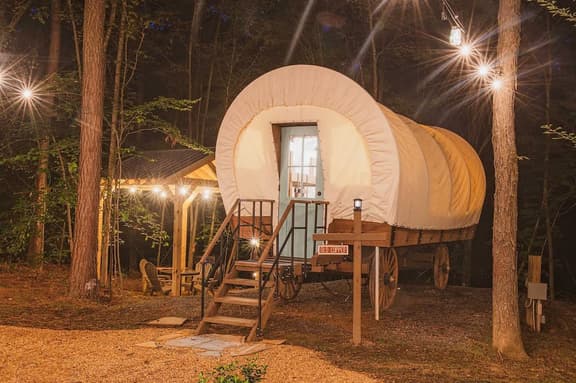Old Copper luxury glamping wagon by the Ocoee - Image 1