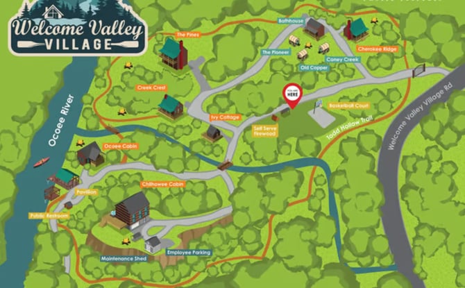 Property Map - Tennessee Glamping