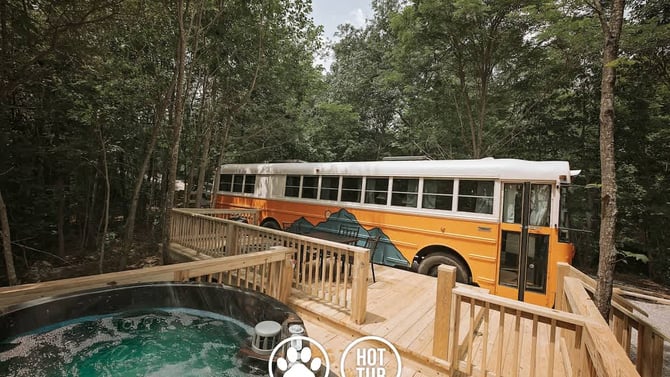 Designing Our Skoolie: A Cliffside Bus Retreat In The Tennessee Mountains