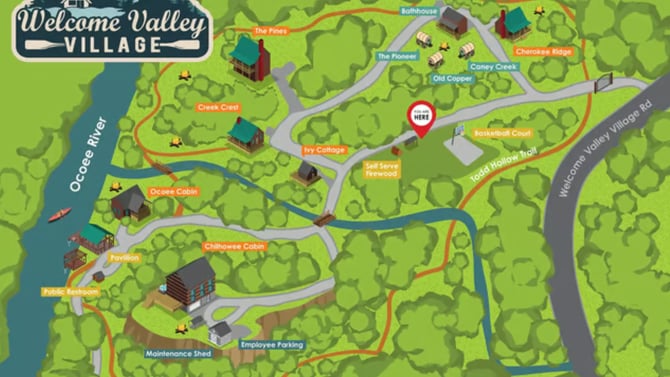 Property Map - Tennessee Glamping